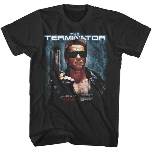 Smoke Gray The Terminator t-shirt featuring a Terminator Terminator Jacket and Pistol Poster design