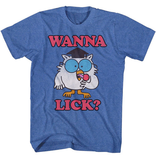Royal Heather Tootsie Pop t-shirt featuring an Errday I'm Lickin design