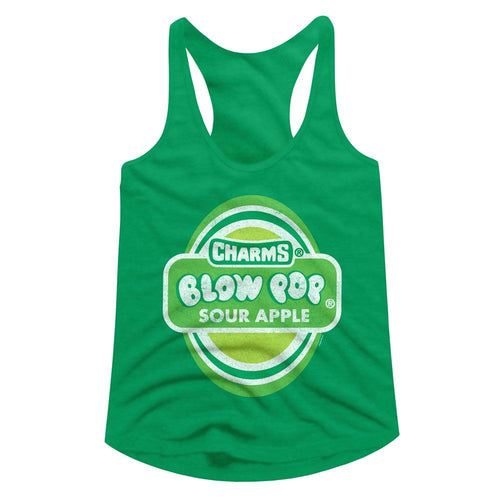 Blow Pop Ladies Racerback - Sour Apple