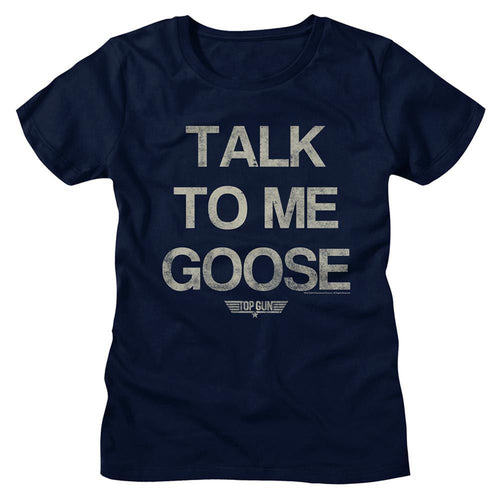 Top Gun Ladies T-Shirt - Talk to Me Goose Navy