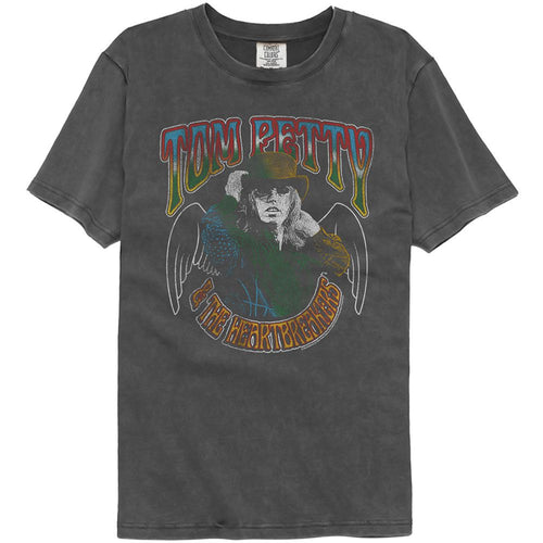 Tom Petty Washed Black T-Shirt - With Wings