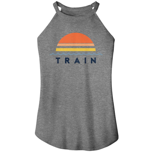 Train Ladies Rocker Tank - Sunset