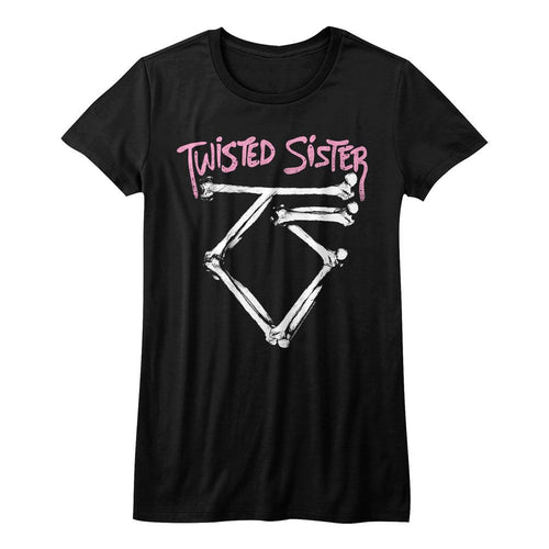 Twisted Sister Ladies T-Shirt - Bone Logo
