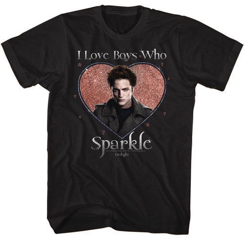 Black Twilight t-shirt featuring a Love the Sparkle design