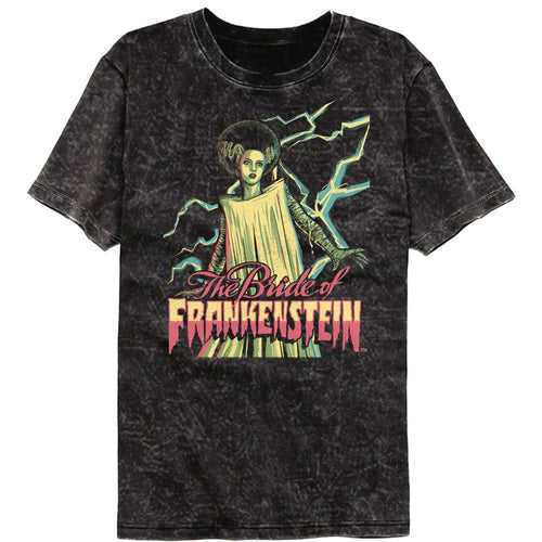 Bride of Frankenstein Mineral Wash T-Shirt - Bright Bride