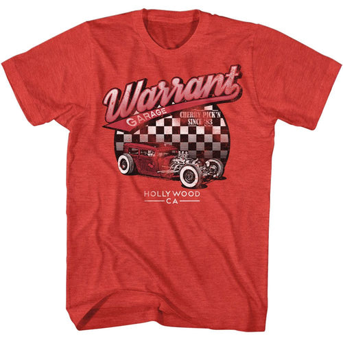 Heather Red Warrant t-shirt featuring a Garage design
