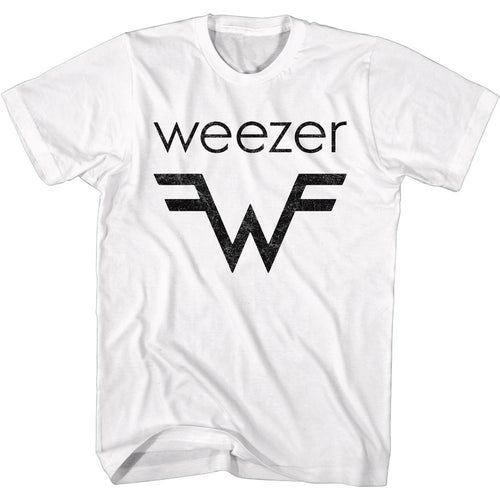 White Weezer t-shirt featuring a W Logo design