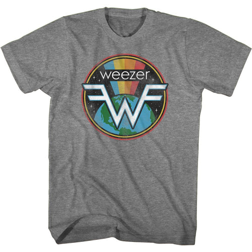 Graphite Weezer t-shirt featuring a Space Weez design
