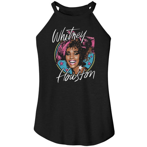 Whitney Houston Ladies Rocker Tank - Stars