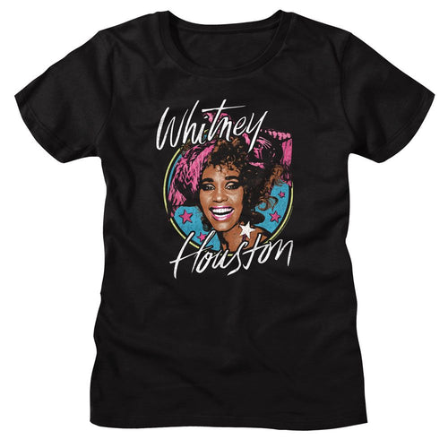 Whitney Houston Ladies T-Shirt - Stars