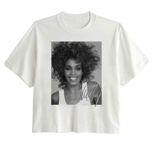 Whitney Houston Ladies Crop Top - Signature