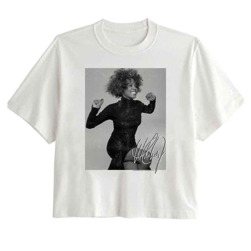 Whitney Houston Ladies Crop Top - Autograph
