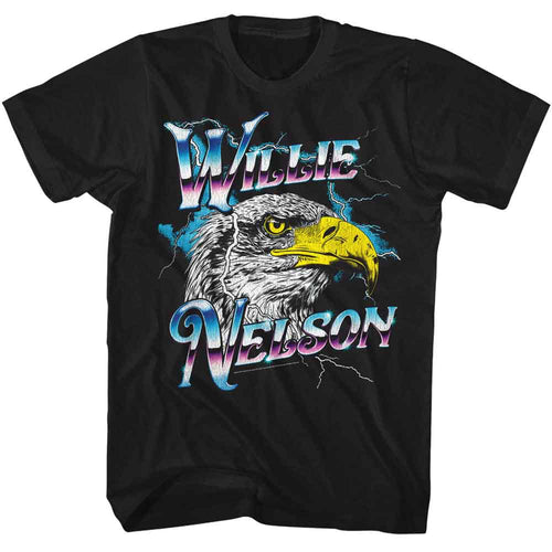 Black Willie Nelson t-shirt featuring a Eagle Chrome Vintage design
