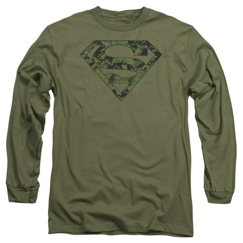 Superman Marine Camo Shield Long Sleeve T-Shirt