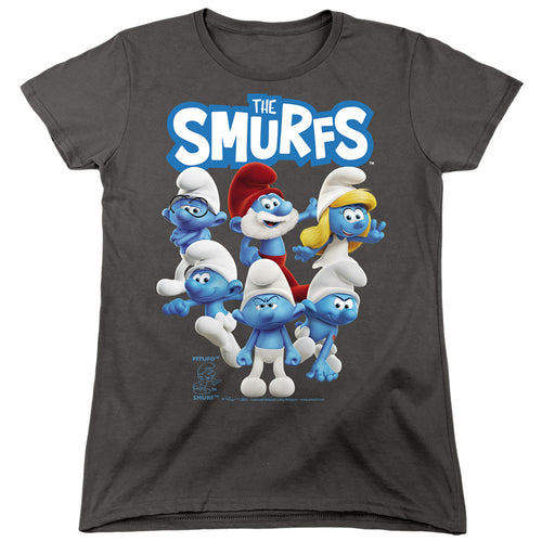 The Smurfs Group Shot Womens T-Shirt