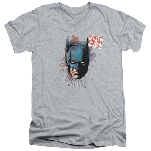 Batman Hello V-Neck T-Shirt