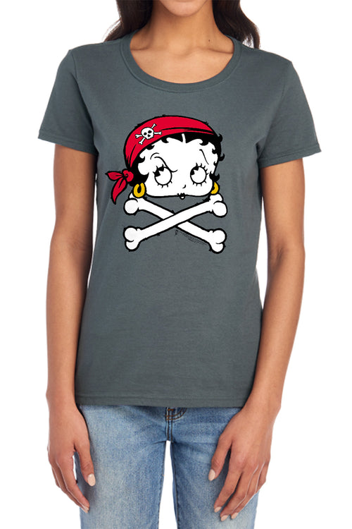 Betty Boop Pirate Womens T-Shirt