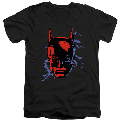 The Batman Shadowed Headshot V-Neck T-Shirt