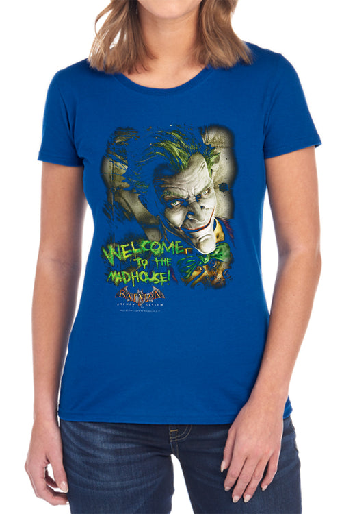 Batman Welcome To The Madhouse Womens T-Shirt