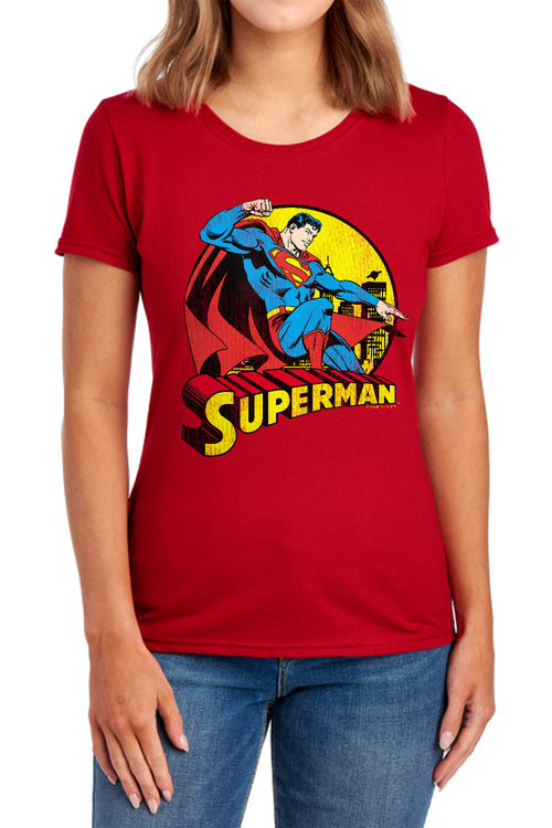 Superman Big Blue Womens T-Shirt