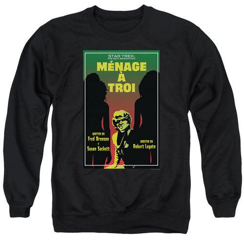 Star Trek Ménage à Troi Black Crewneck Sweatshirt