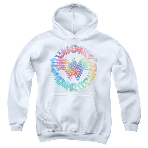 Wonder Woman Tie Dye Logo Youth Hoodie