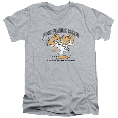 Garfield Foot Fungus Karate V-Neck T-Shirt