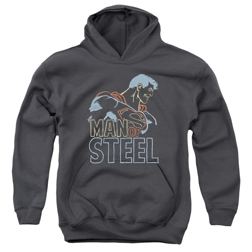 Superman Colored Lines Youth Hoodie