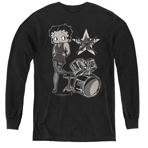 Betty Boop With the Band Youth Long Sleeve T-Shirt