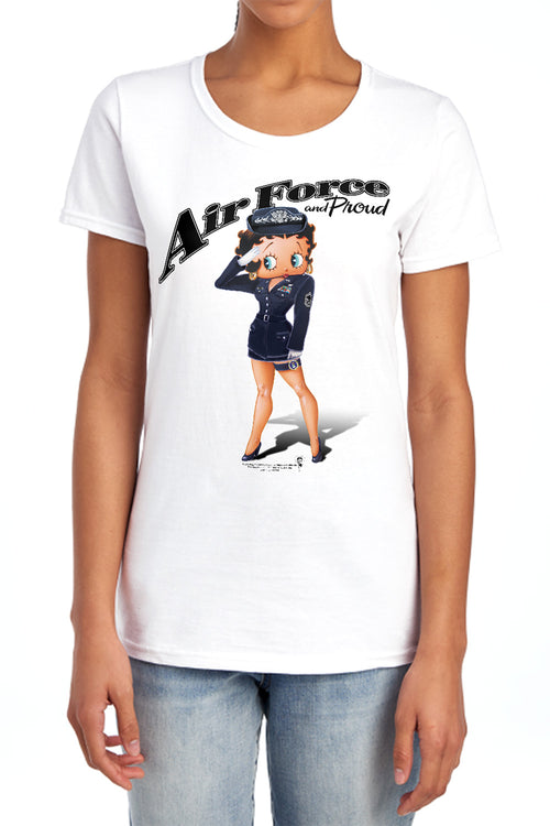 Betty Boop Air Force Boop Womens T-Shirt