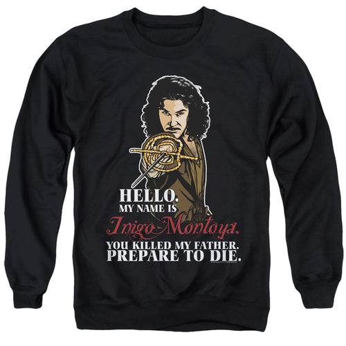 The Princess Bride Hello Black Crewneck Sweatshirt