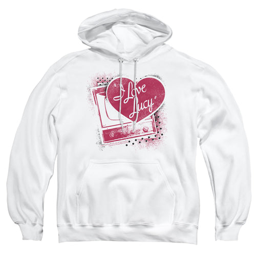 I Love Lucy Spray Paint Heart Pullover Hoodie