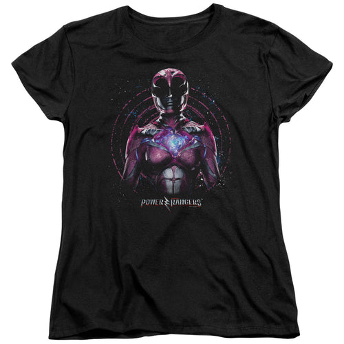 Mighty Morphin Power Rangers: The Movie Pink Ranger Womens T-Shirt