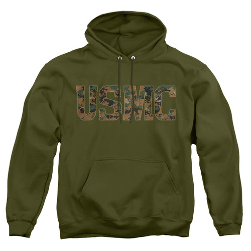 U.S. Marine Corps Camo Fill Military Green Pullover Hoodie