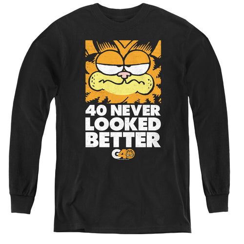 Garfield 40 Looks Youth Long Sleeve T-Shirt