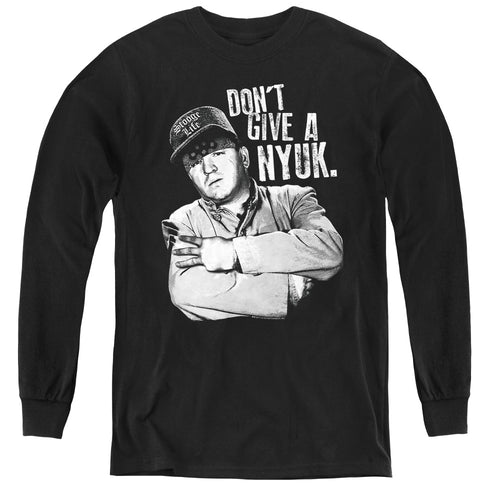 The Three Stooges Don't Give a Nyuk Youth Long Sleeve T-Shirt