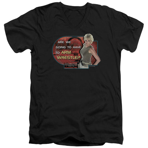 Stargate SG-1 Arm Wrestle V-Neck T-Shirt