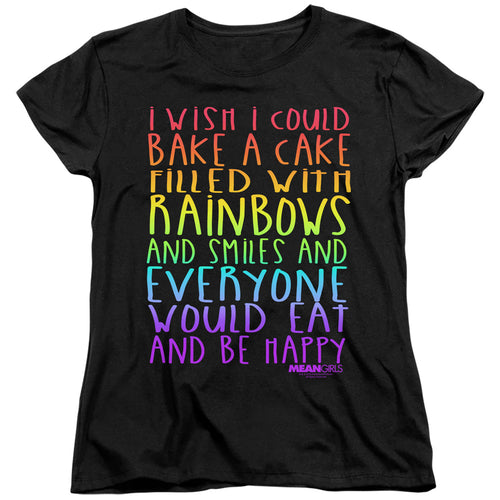Mean Girls Rainbows and Cake Womens T-Shirt