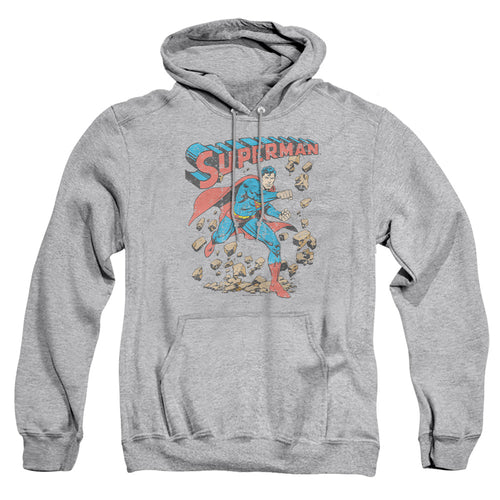 Superman Mad at Rocks Pullover Hoodie
