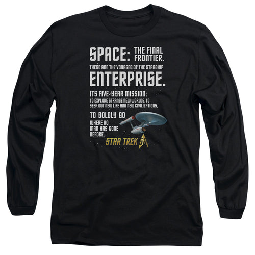 Star Trek The Final Frontier Monologue Long Sleeve T-Shirt