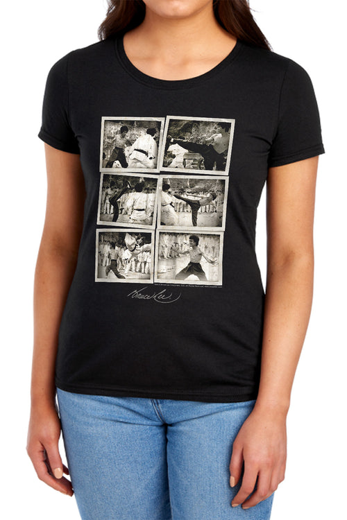 Bruce Lee Snap Shots Womens T-Shirt