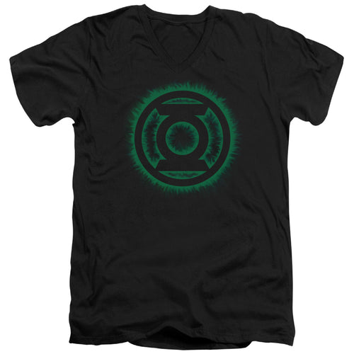 Green Lantern Green Flame Logo V-Neck T-Shirt