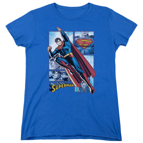 Justice League Superman Panels Womens T-Shirt