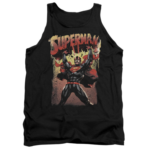 Superman Lift Up Black Tank Top