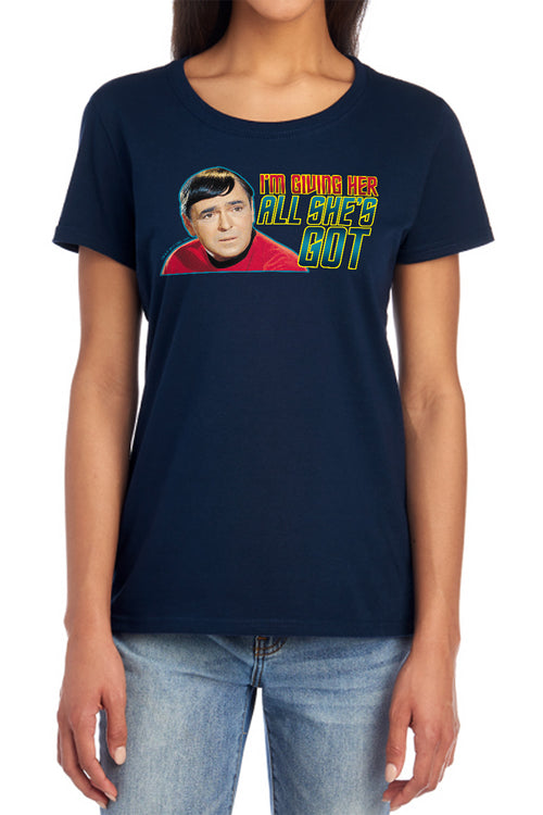 Star Trek Scotty All She's Got Womens T-Shirt