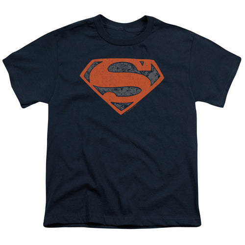 Superman Vintage Shield Collage Navy Youth/Toddler T-Shirt