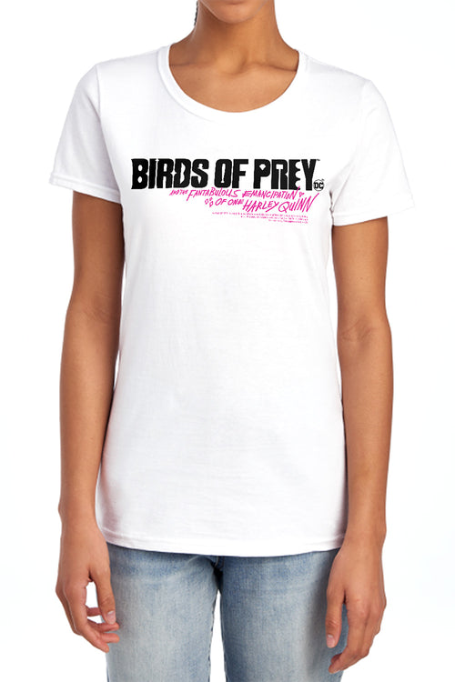 Birds of Prey Horizontal Logo Womens T-Shirt