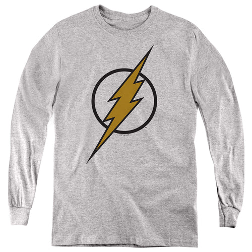 DC Comics Flash Muted Color Bolt Youth Long Sleeve T-Shirt
