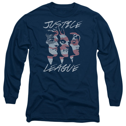Justice League Justice For America Long Sleeve T-Shirt