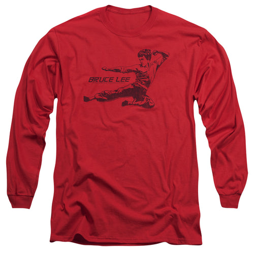 Bruce Lee Line Kick Long Sleeve T-Shirt